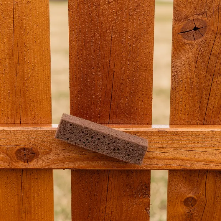 Wood Fence Staining with Applicator Sponge