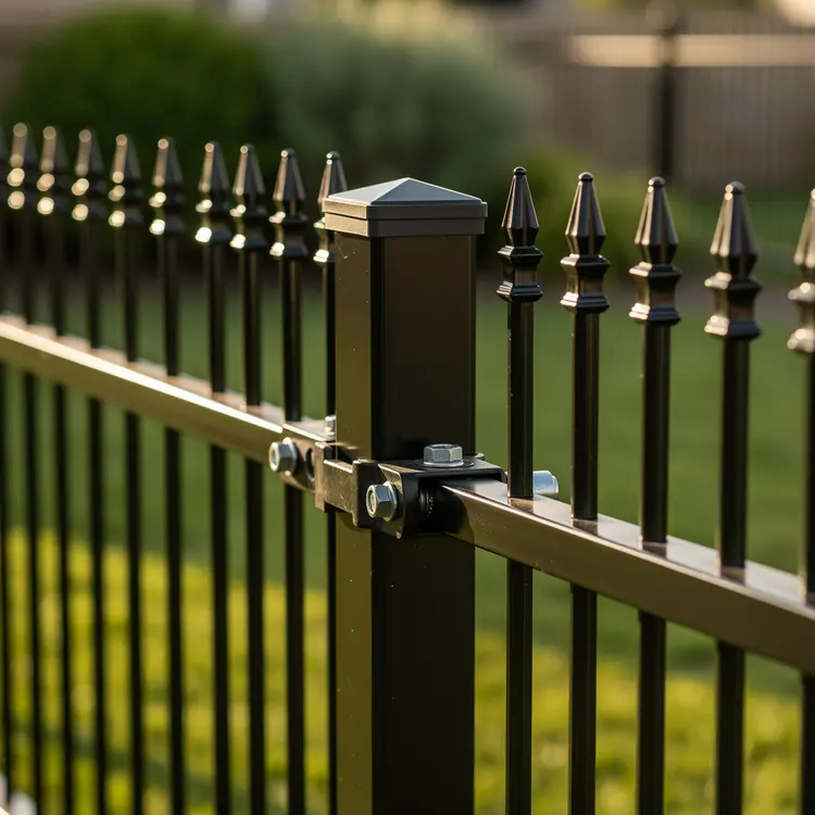 Aluminum Spear-Top Fence Installation