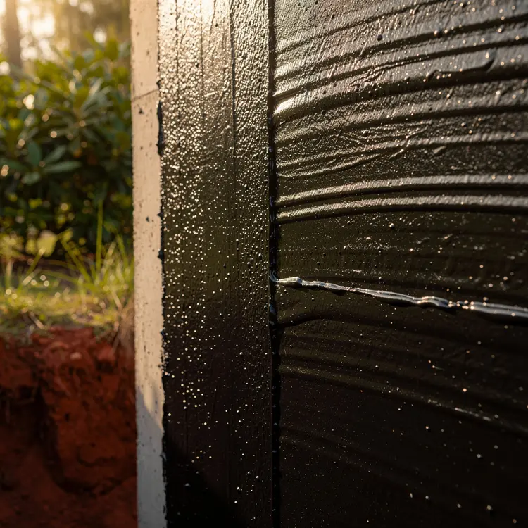 Foundation Waterproofing Membrane Application