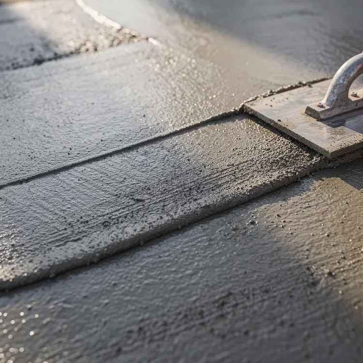 Concrete Finishing with Steel Float