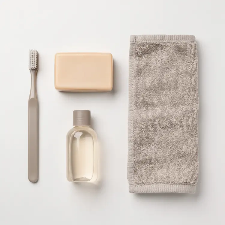 Personal Hygiene Essentials Flat Lay