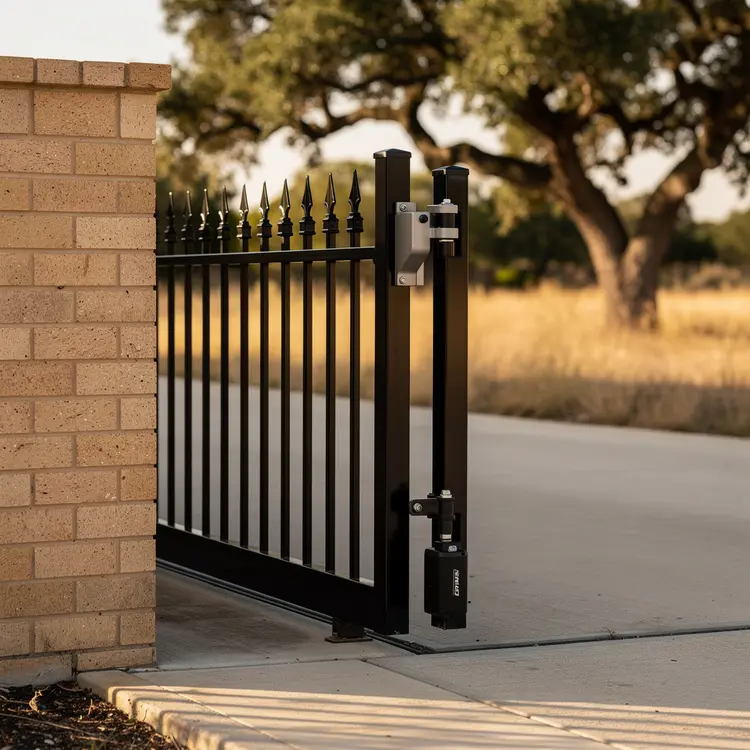 Automatic Ornamental Iron Swing Gate Installation