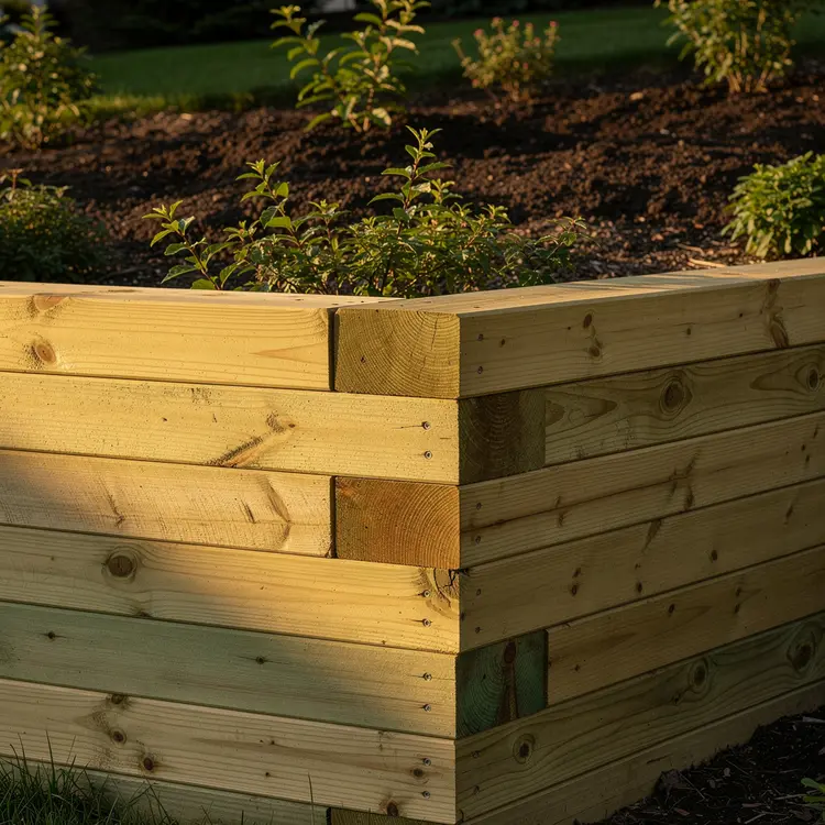 Timber Retaining Wall Construction