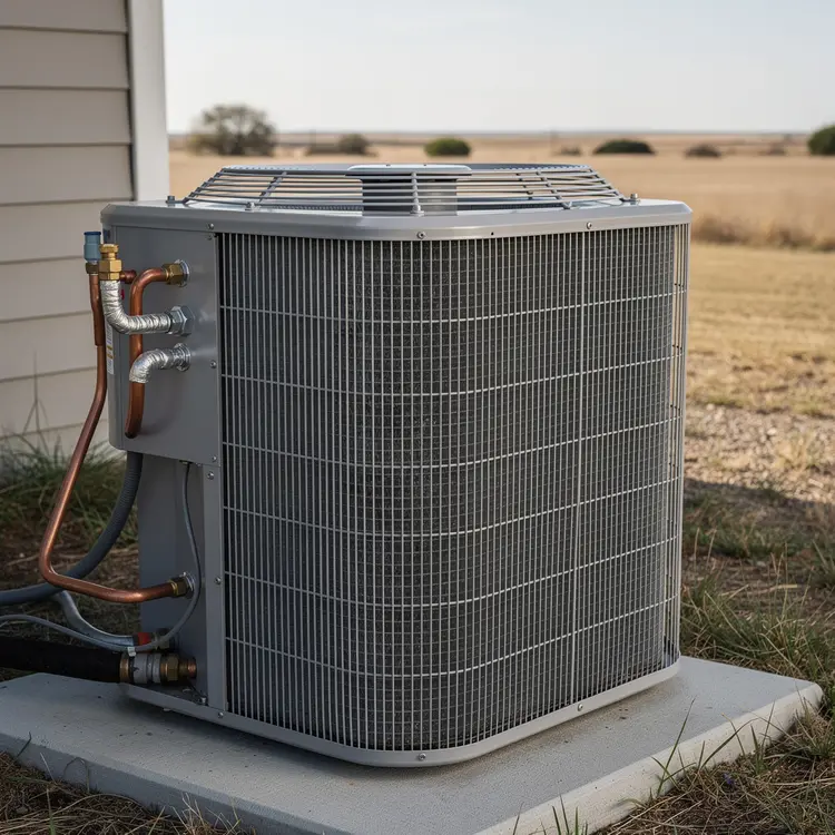 Residential AC Condenser Unit Outdoors