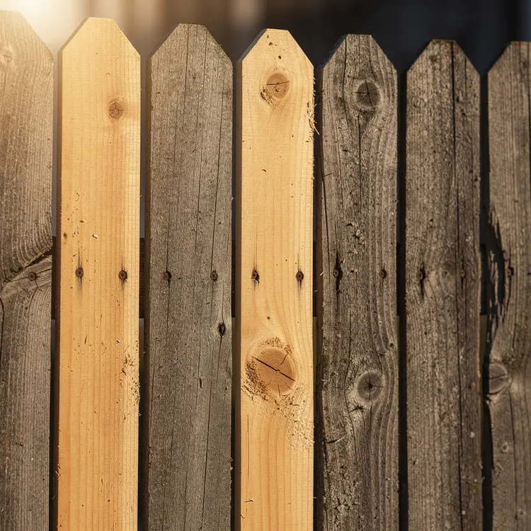 Wood Fence Repair with Fresh Cedar Pickets