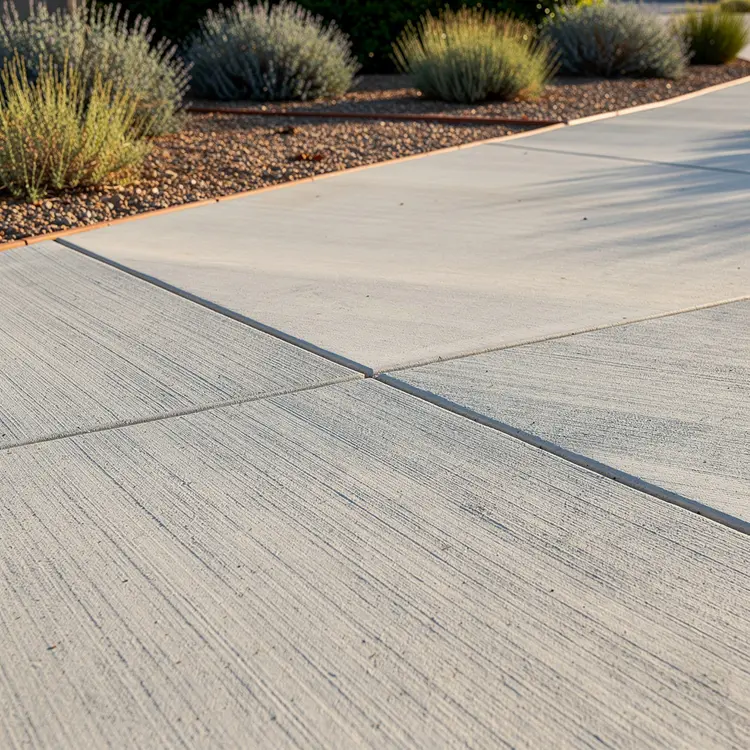 Freshly Finished Concrete Driveway