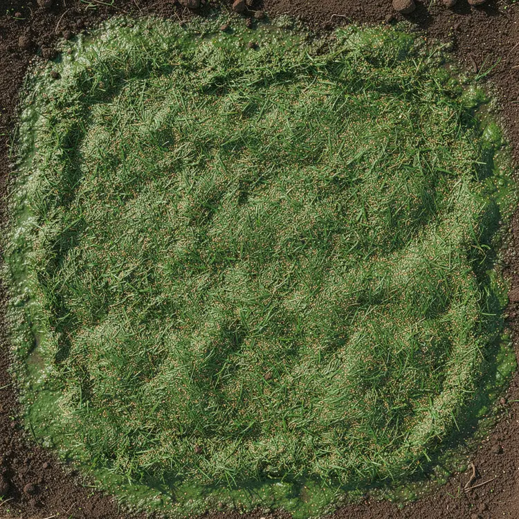 Freshly Hydroseeded Lawn Area