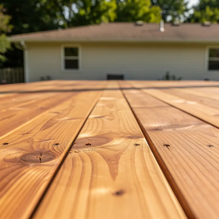 Freshly Built Outdoor Wood Deck