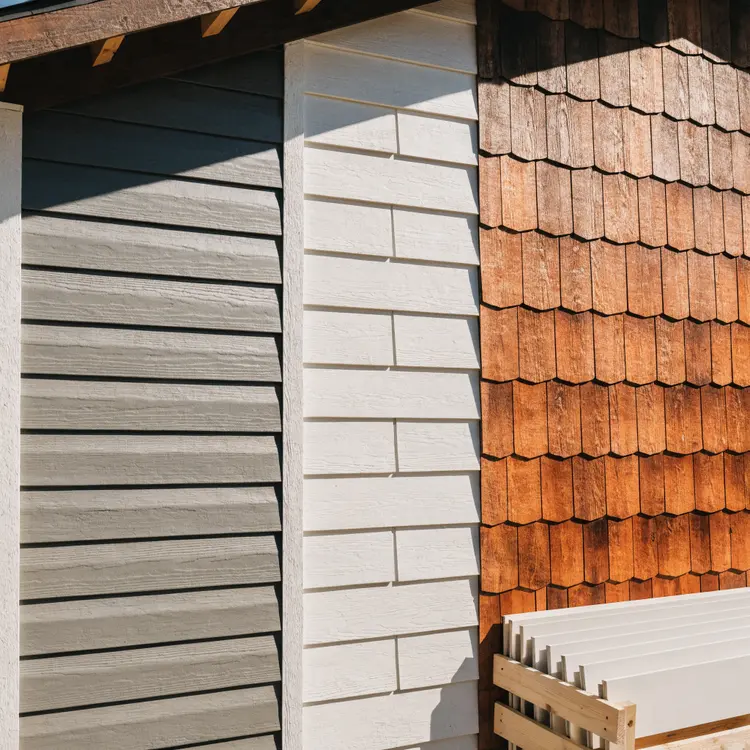 Exterior Siding Styles Comparison Display