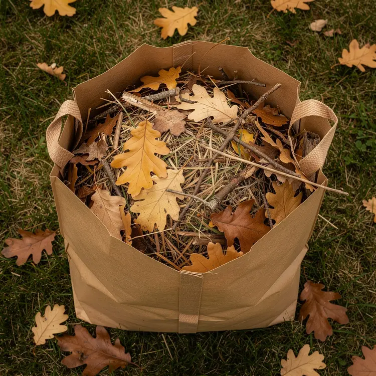 Autumn Leaf Cleanup Yard Waste Bag