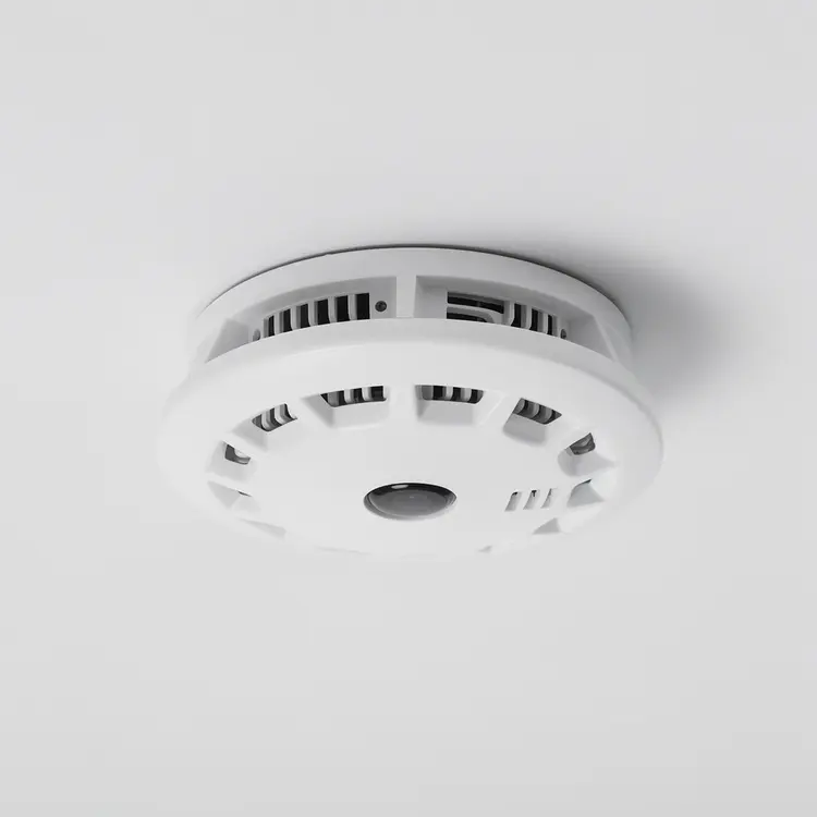 White Smoke Detector on Ceiling