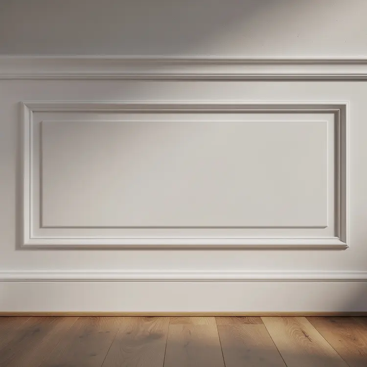 Raised-Panel Wainscoting Interior Wall