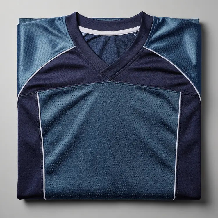 Folded Football Jersey Flat-Lay