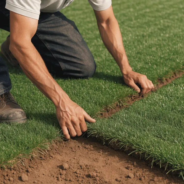 Sod Installation in Progress