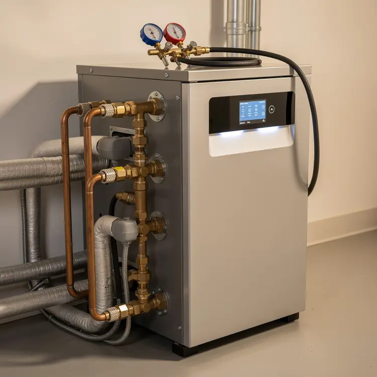 Geothermal Heat Pump Unit Installation