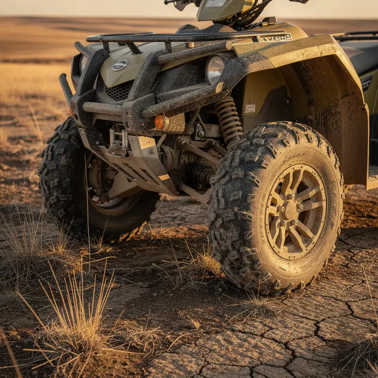 Rugged ATV on Prairie Terrain