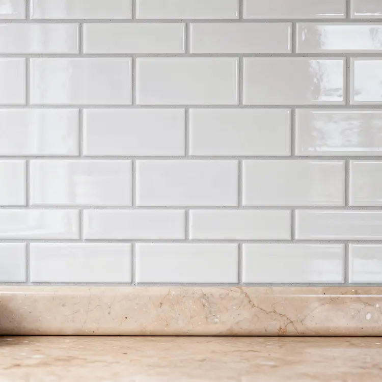 White Subway Tile Kitchen Backsplash