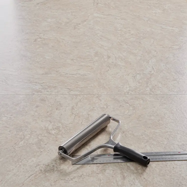 Linoleum Flooring Installation with Tools