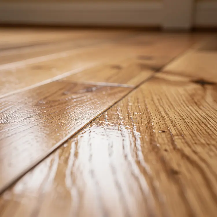 Freshly Stripped and Rewaxed Hardwood Floor