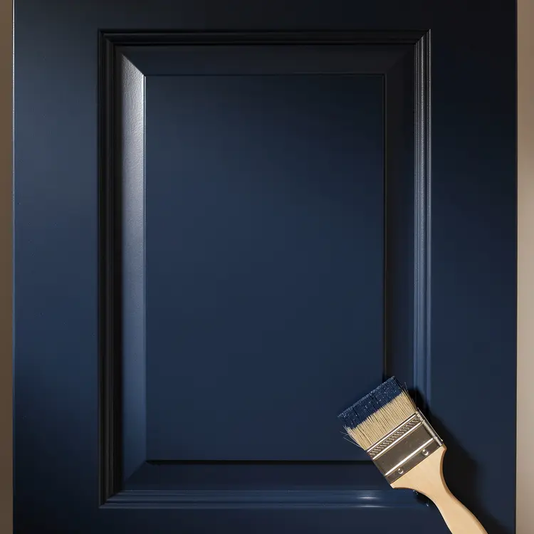 Navy Blue Interior Door Painting