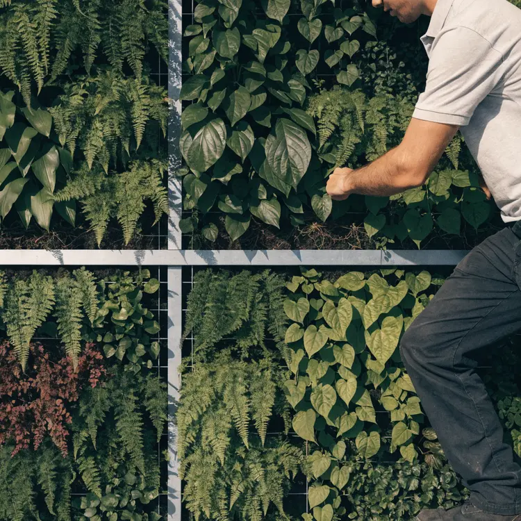 Vertical Living Wall Garden Maintenance