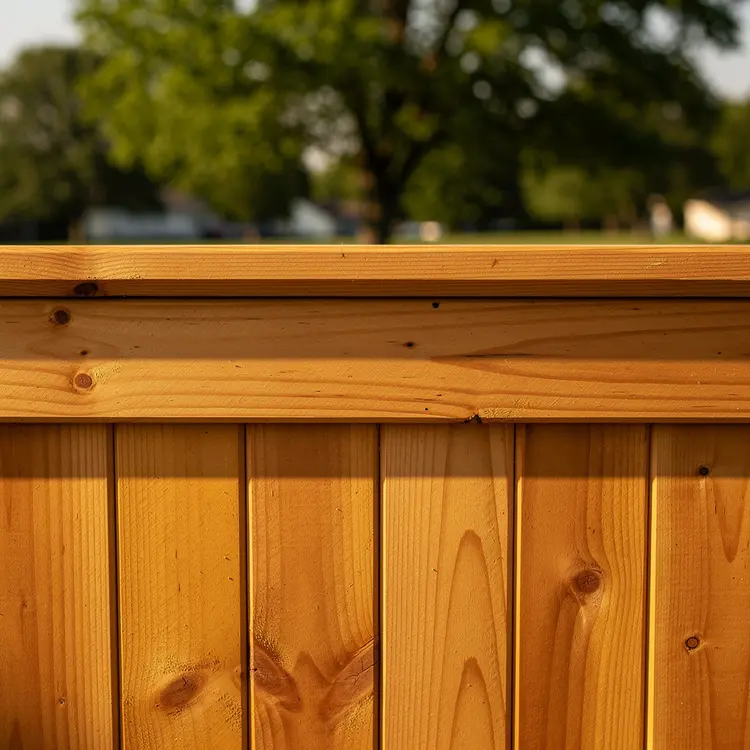 Freshly Installed Wood Privacy Fence