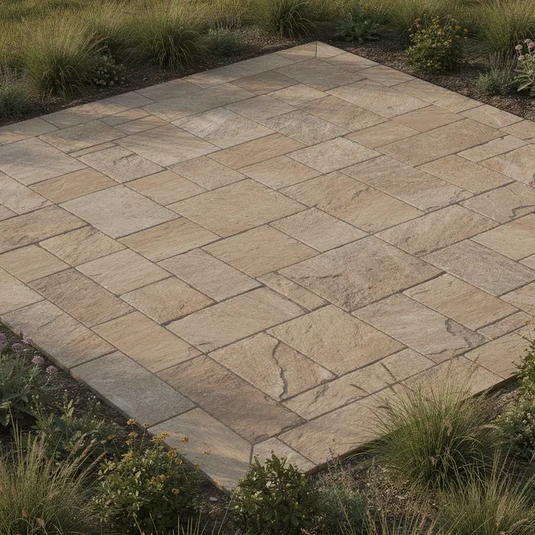 Custom Natural Stone Paver Patio