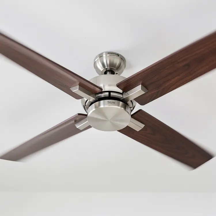 Modern Brushed-Nickel Ceiling Fan
