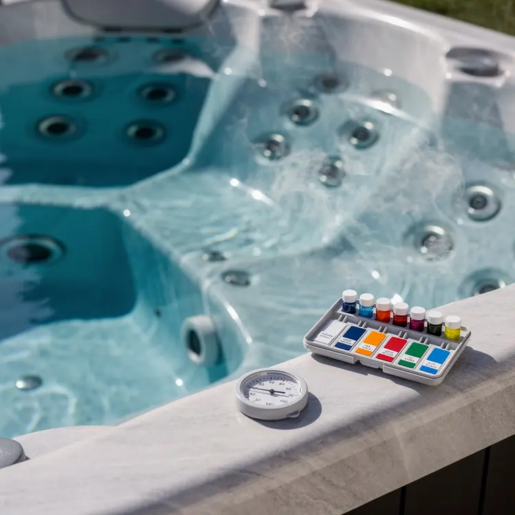 Clean Residential Hot Tub with Testing Kit