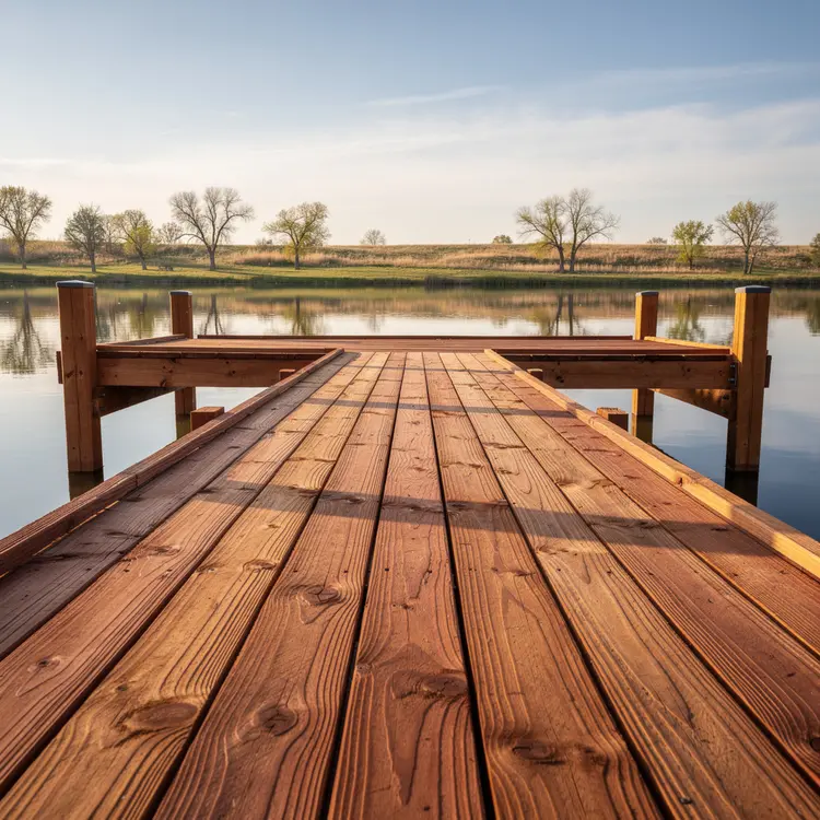 Newly Built Freshwater Wooden Dock