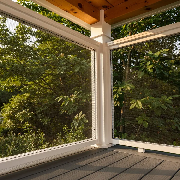 Screened Porch Corner with Composite Deck