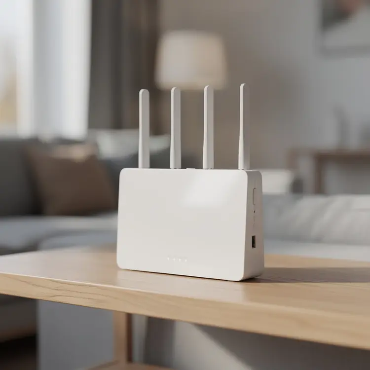Home Wi-Fi Router on Living Room Table