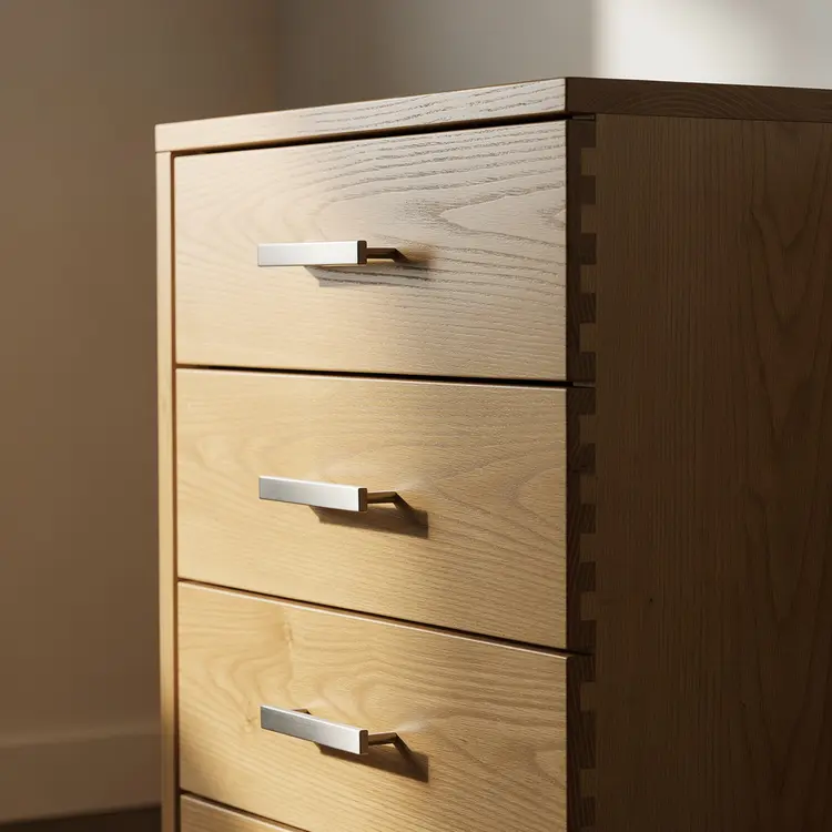 Modern Wooden Dresser with Dovetail Joints