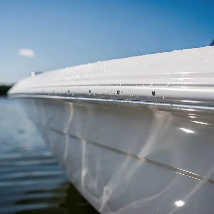 Freshly Detailed Boat Hull