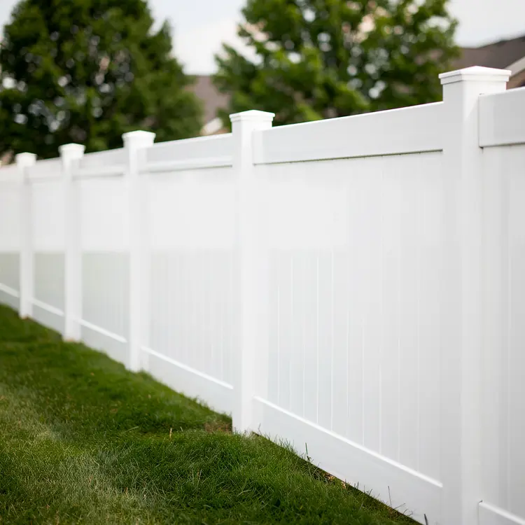 White Vinyl Privacy Fence Installation