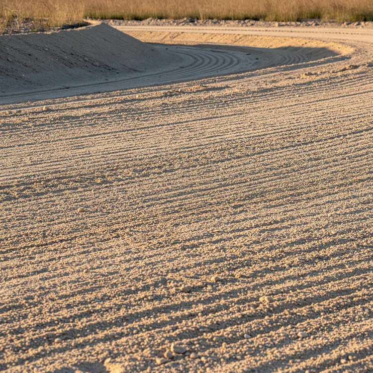 Freshly Graded Sandy Soil — Site Preparation