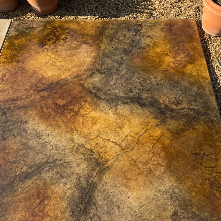 Acid-Stained Concrete Patio Surface