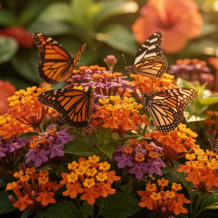 Tropical Butterfly Garden in Full Bloom
