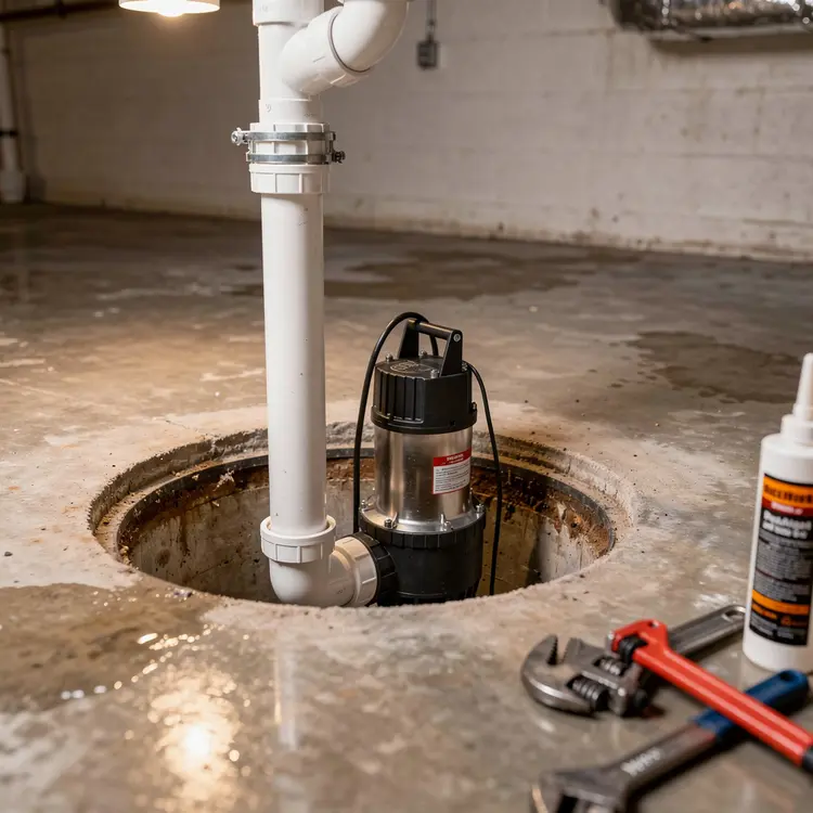 Sump Pump Installation in Basement