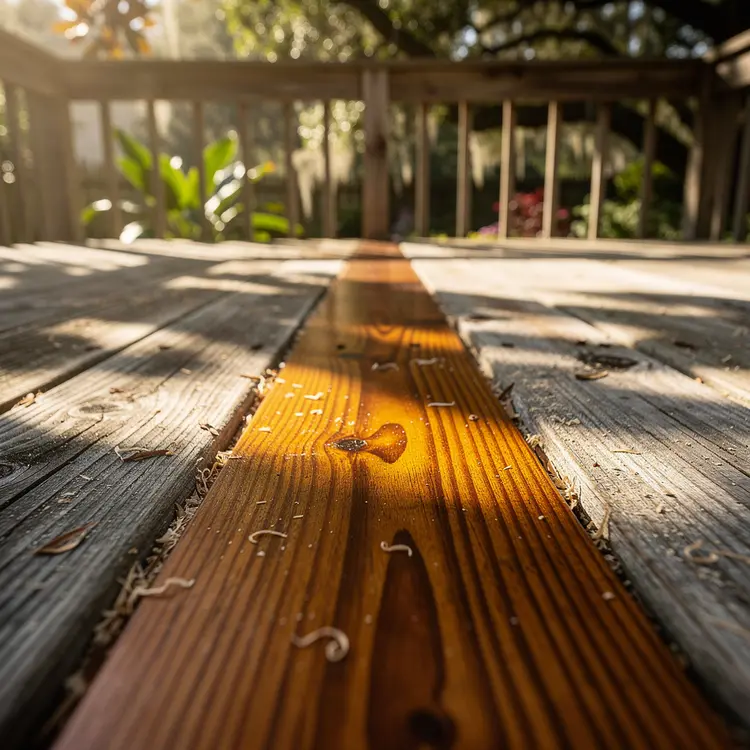 Deck Board Mid-Restoration in Southern Setting