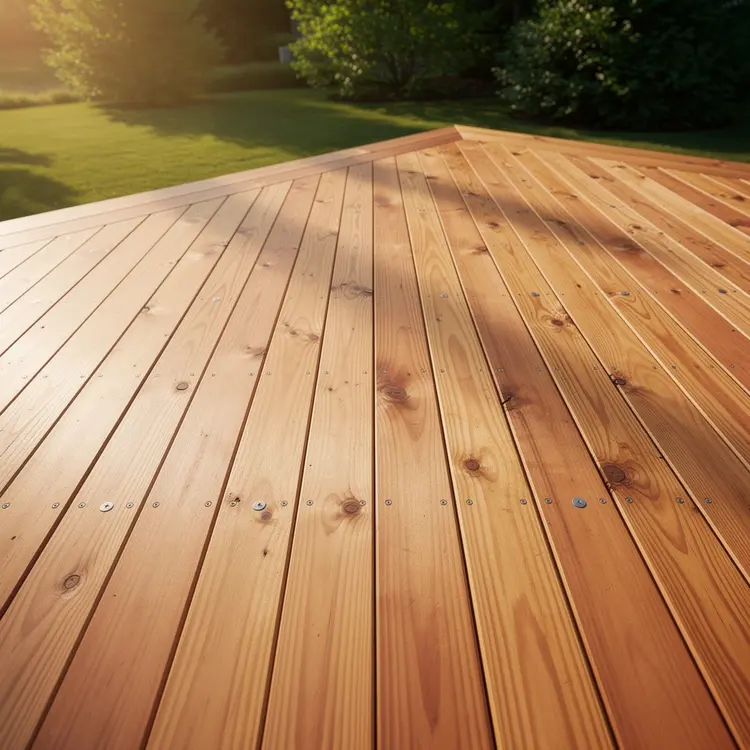 Freshly Built Wooden Deck