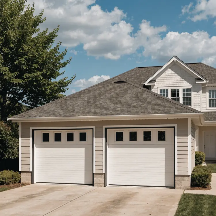 Residential Two-Car Garage Exterior