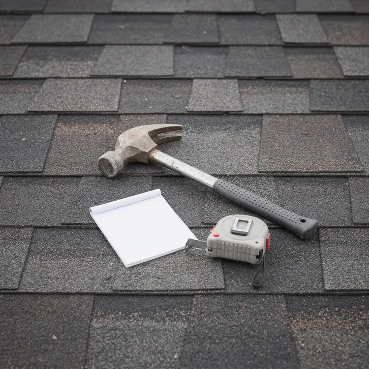 Roofing Inspection Tools on Asphalt Shingles
