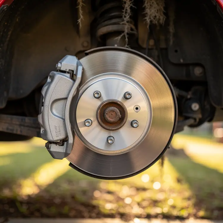 Disc Brake Assembly Close-Up