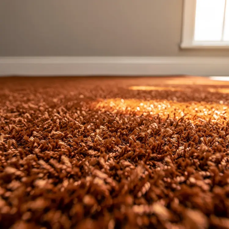 Freshly Installed Plush Brown Carpet