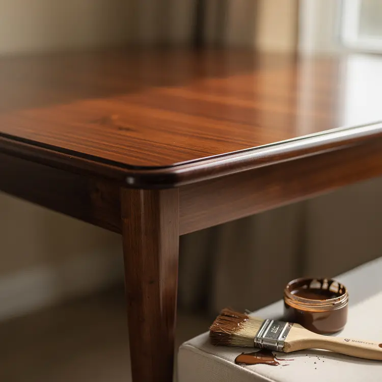 Wood Furniture Refinishing with Mahogany Stain