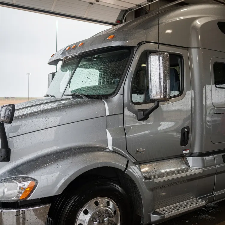 Freshly Detailed Semi-Truck Cab