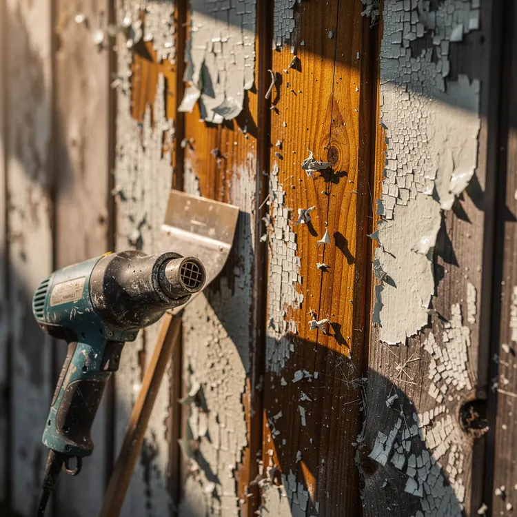 Exterior Paint Removal from Weathered Wood Siding