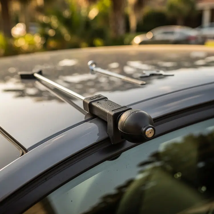 Automotive Lockout Tool on Car Roof