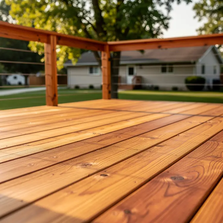 Freshly Built Residential Wood Deck